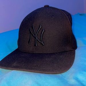All Black Yankees SnapBack Hat